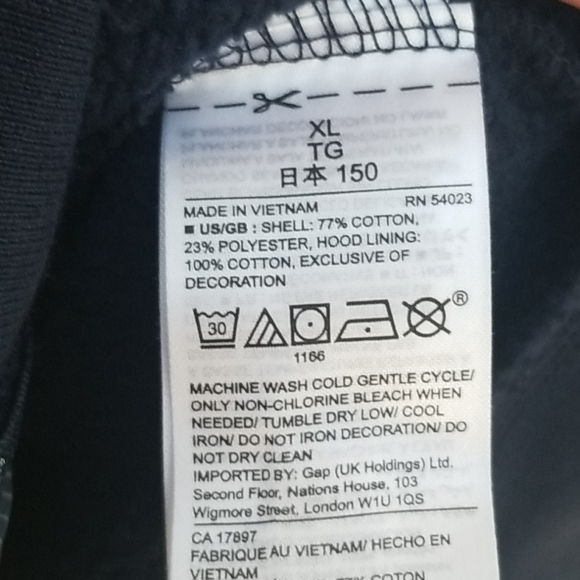 Gap Navy patriotic zippered sweatshirt XL - Picture 4 of 4